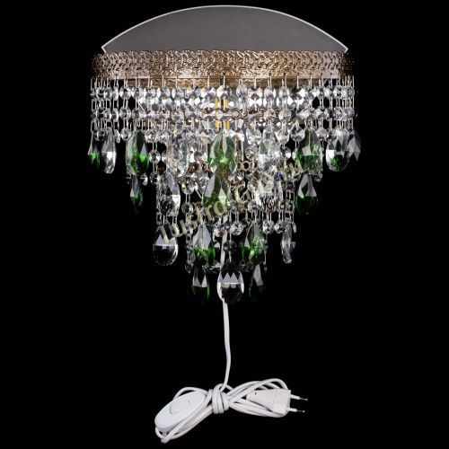 Бра Токката пирамида журавлик под бронзу зеленая в Кирове Гусь Хрустальный