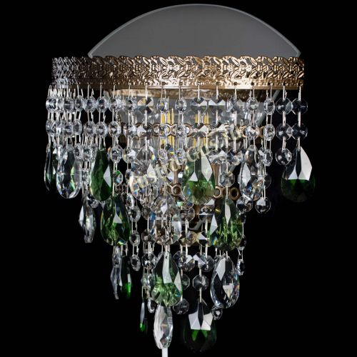 Бра Токката пирамида журавлик под бронзу зеленая в Кирове Гусь Хрустальный