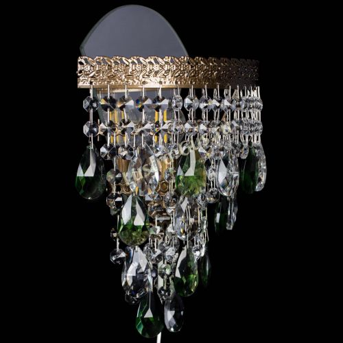 Бра Токката пирамида журавлик под бронзу зеленая в Кирове Гусь Хрустальный