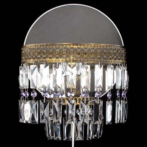 Бра Венеция Пластинка под бронзу Фиолетовая в Кирове Гусь Хрустальный