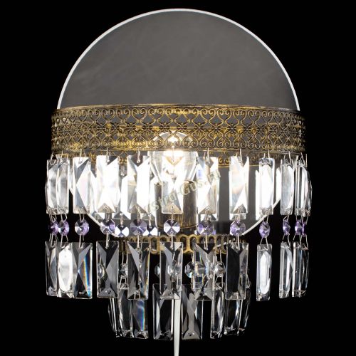 Бра Венеция Пластинка под бронзу Фиолетовая в Кирове Гусь Хрустальный