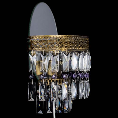 Бра Венеция Пластинка под бронзу Фиолетовая в Кирове Гусь Хрустальный