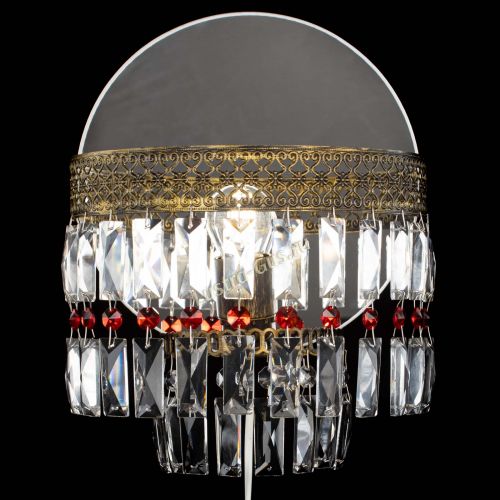 Бра Венеция Пластинка под бронзу Красная в Кирове Гусь Хрустальный