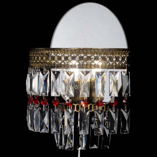 Бра Венеция Пластинка под бронзу Красная в Кирове Гусь Хрустальный