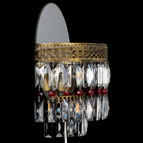 Бра Венеция Пластинка под бронзу Красная в Кирове Гусь Хрустальный