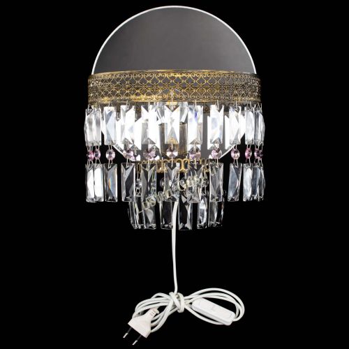 Бра Венеция Пластинка под бронзу Розовая в Кирове Гусь Хрустальный