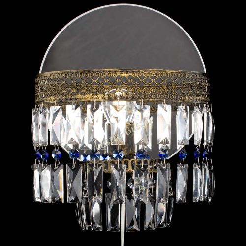 Бра Венеция Пластинка под бронзу Синяя в Кирове Гусь Хрустальный