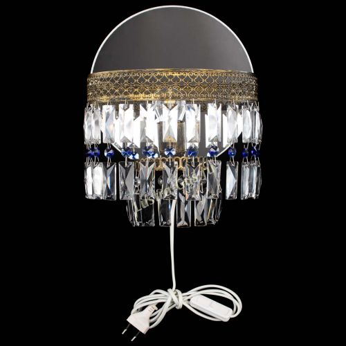 Бра Венеция Пластинка под бронзу Синяя в Кирове Гусь Хрустальный