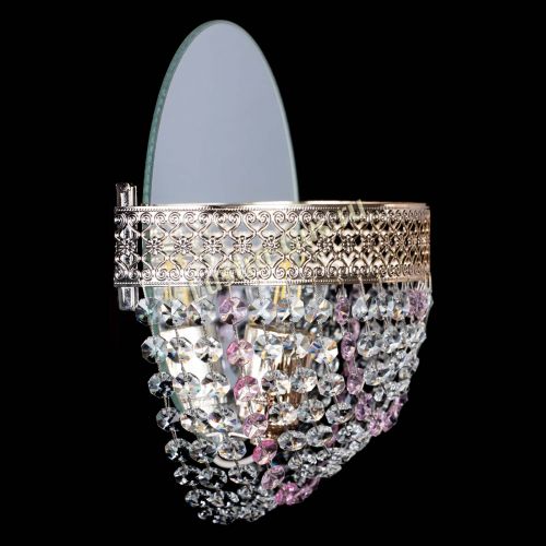 Бра Венеция Сетка розовая в Кирове Гусь Хрустальный