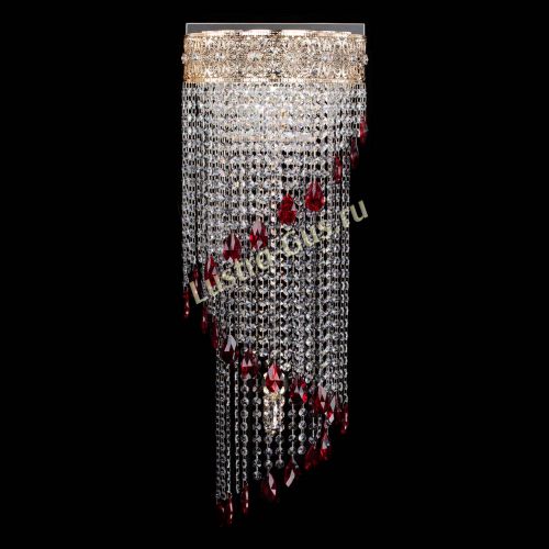 Бра Восток каскад №2 красная в Кирове Гусь Хрустальный