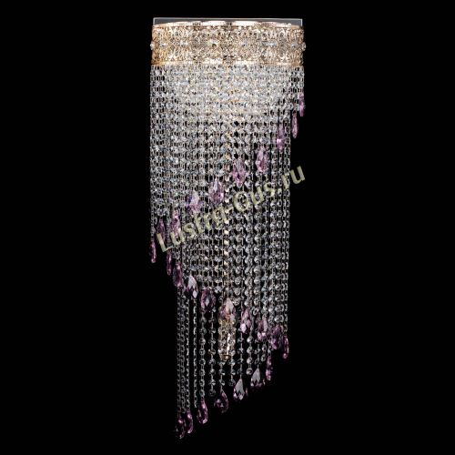 Бра Восток каскад №2 розовая в Кирове Гусь Хрустальный