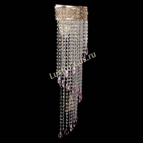 Бра Восток каскад №2 розовая в Кирове Гусь Хрустальный