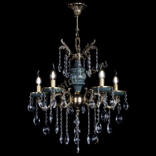 Люстра бронзовая Алфея №5 "Малахит" баден в Кирове Гусь Хрустальный