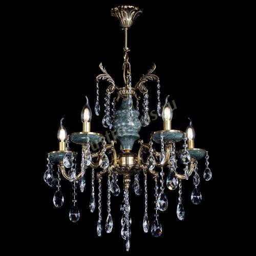 Люстра бронзовая Алфея №5 "Малахит" баден в Кирове Гусь Хрустальный