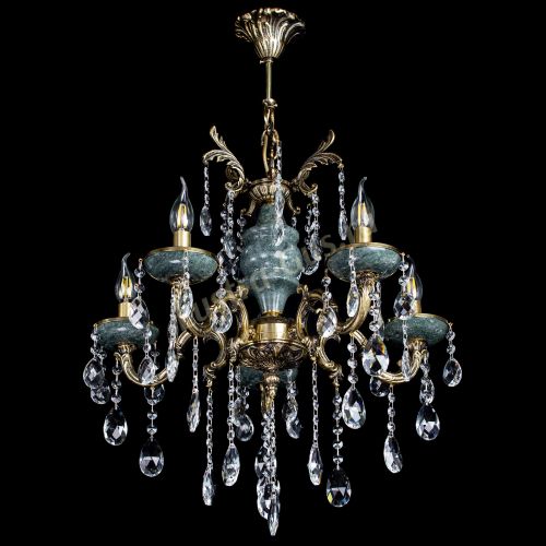 Люстра бронзовая Алфея №5 "Малахит" баден в Кирове Гусь Хрустальный