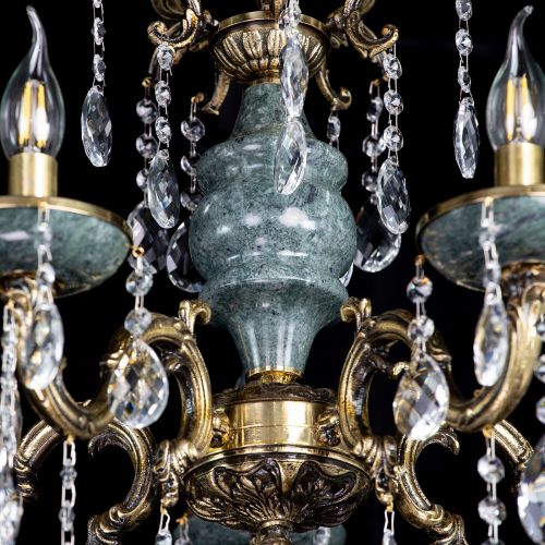 Люстра бронзовая Алфея №5 "Малахит" баден в Кирове Гусь Хрустальный