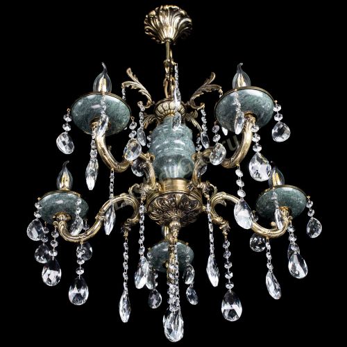 Люстра бронзовая Алфея №5 "Малахит" баден в Кирове Гусь Хрустальный