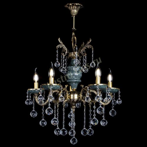 Люстра бронзовая Алфея №5 "Малахит" шар в Кирове Гусь Хрустальный