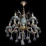 Люстра бронзовая Алфея №5 "Малахит" шар в Кирове