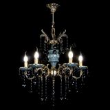 Люстра бронзовая Алфея №5 "Малахит" шар черная в Кирове