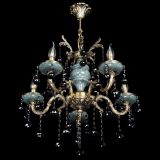 Люстра бронзовая Алфея №5 "Малахит" шар черная в Кирове