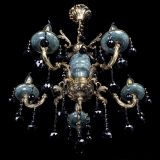 Люстра бронзовая Алфея №5 "Малахит" шар черная в Кирове