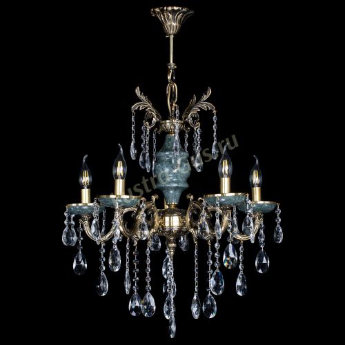 Люстра Алфея №5 "Малахит" журавлик в Кирове Гусь Хрустальный