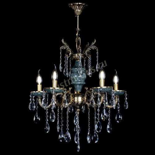 Люстра Алфея №5 "Малахит" журавлик в Кирове Гусь Хрустальный