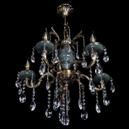 Люстра Алфея №5 "Малахит" журавлик в Кирове Гусь Хрустальный