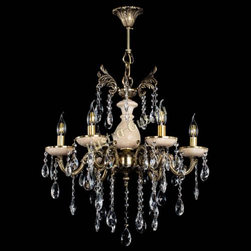 Люстра бронзовая Алфея №6 с камнем шар в Кирове Гусь Хрустальный