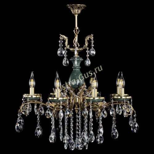 Люстра бронзовая Алфея Малахит №8 баден в Кирове Гусь Хрустальный