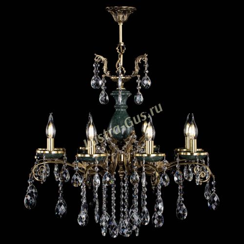 Люстра бронзовая Алфея Малахит №8 баден в Кирове Гусь Хрустальный