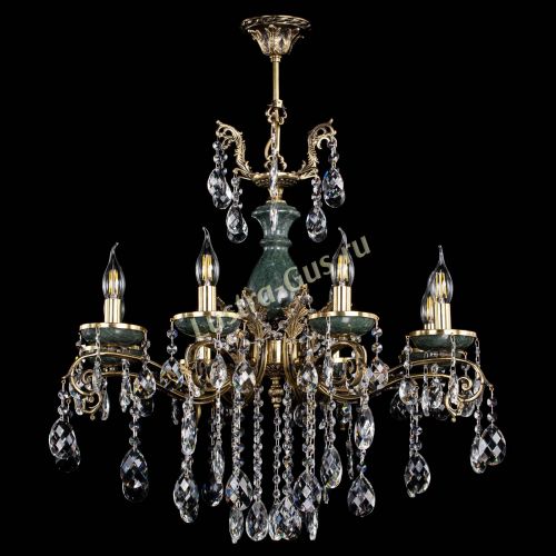 Люстра бронзовая Алфея Малахит №8 баден в Кирове Гусь Хрустальный