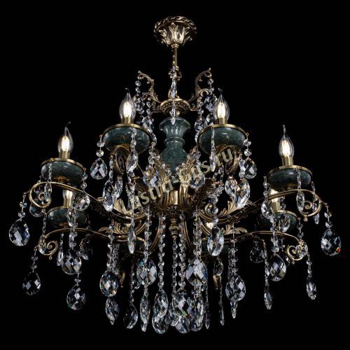 Люстра бронзовая Алфея Малахит №8 баден в Кирове Гусь Хрустальный