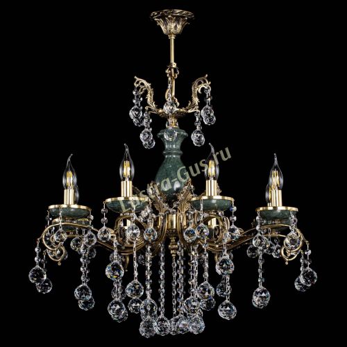 Люстра бронзовая Алфея Малахит №8 шар в Кирове Гусь Хрустальный