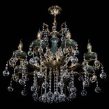 Люстра бронзовая Алфея Малахит №8 шар в Кирове