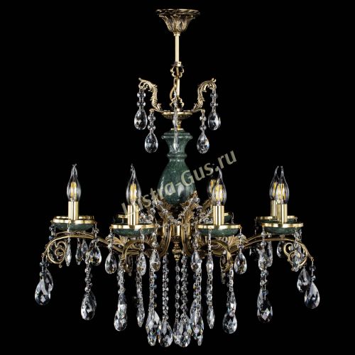Люстра бронзовая Алфея Малахит №8 журавлик в Кирове Гусь Хрустальный