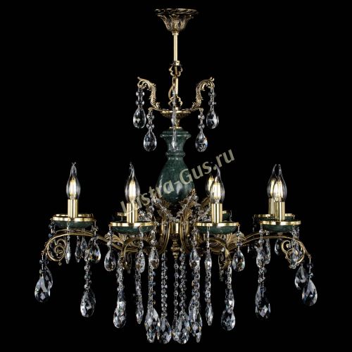 Люстра бронзовая Алфея Малахит №8 журавлик в Кирове Гусь Хрустальный