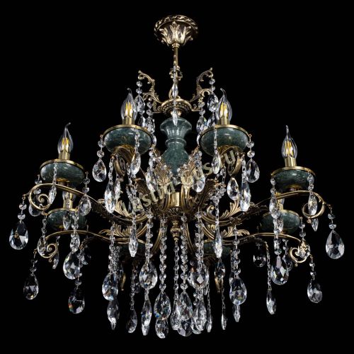 Люстра бронзовая Алфея Малахит №8 журавлик в Кирове Гусь Хрустальный