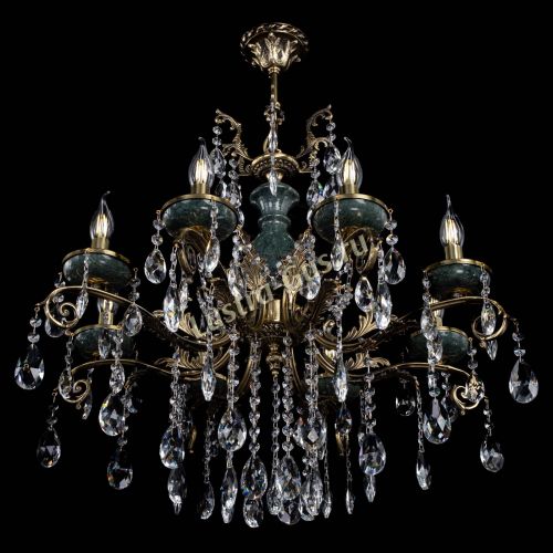 Люстра бронзовая Алфея Малахит №8 журавлик в Кирове Гусь Хрустальный