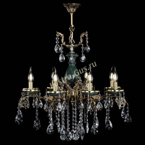 Люстра бронзовая Алфея Малахит №8 звездочка в Кирове Гусь Хрустальный