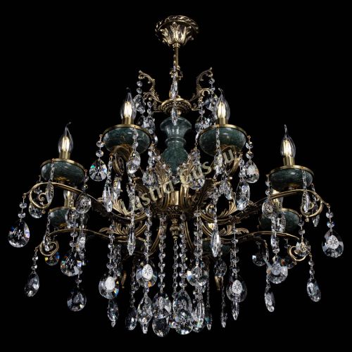 Люстра бронзовая Алфея Малахит №8 звездочка в Кирове Гусь Хрустальный