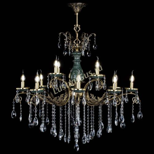 Люстра бронзовая Алфея Малахит №12 журавлик в Кирове Гусь Хрустальный