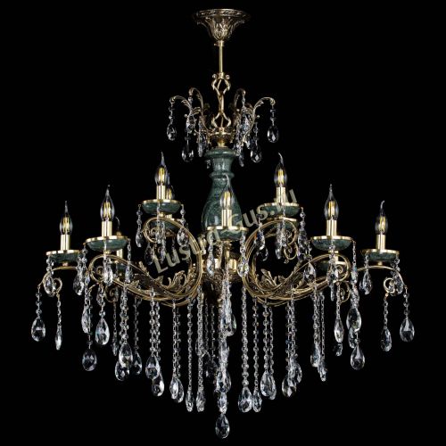 Люстра бронзовая Алфея Малахит №12 журавлик в Кирове Гусь Хрустальный