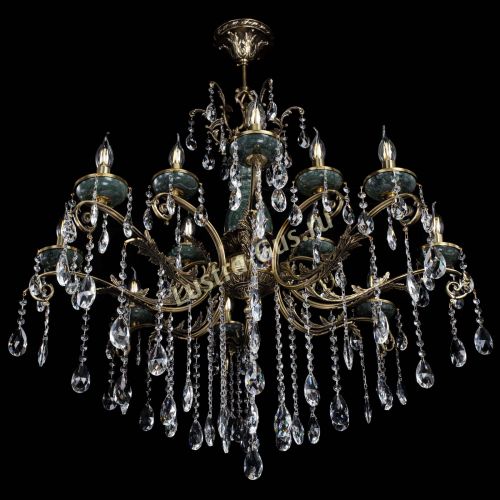 Люстра бронзовая Алфея Малахит №12 журавлик в Кирове Гусь Хрустальный