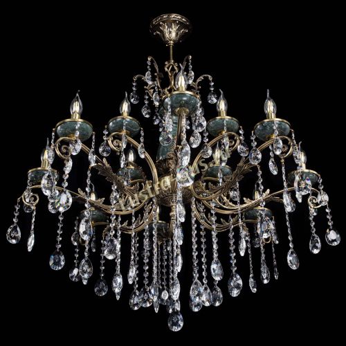 Люстра бронзовая Алфея Малахит №12 звездочка в Кирове Гусь Хрустальный