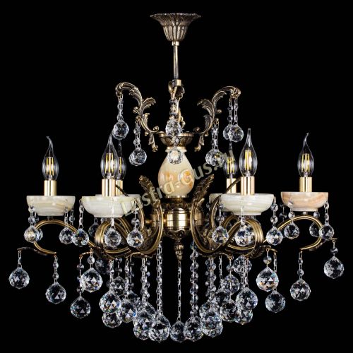 Люстра бронзовая Алфея Оникс №6/2 шар в Кирове Гусь Хрустальный