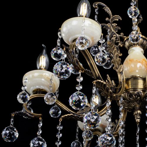Люстра бронзовая Алфея Оникс №6/2 шар в Кирове Гусь Хрустальный