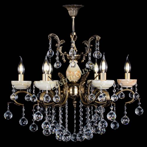 Люстра бронзовая Алфея Оникс №6/2 шар в Кирове Гусь Хрустальный