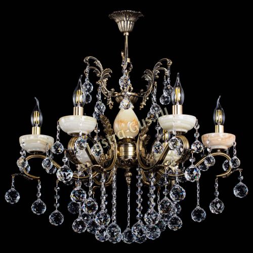 Люстра бронзовая Алфея Оникс №6/2 шар в Кирове Гусь Хрустальный